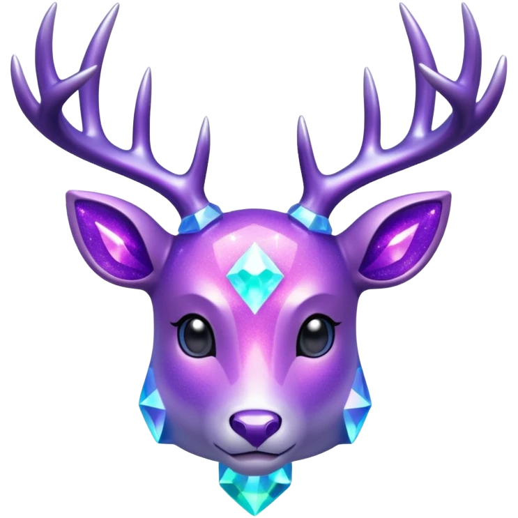 glitter purple and cian pokemon crystal deer emoji