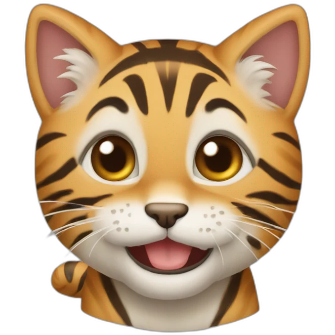 Chaton en tigre emoji