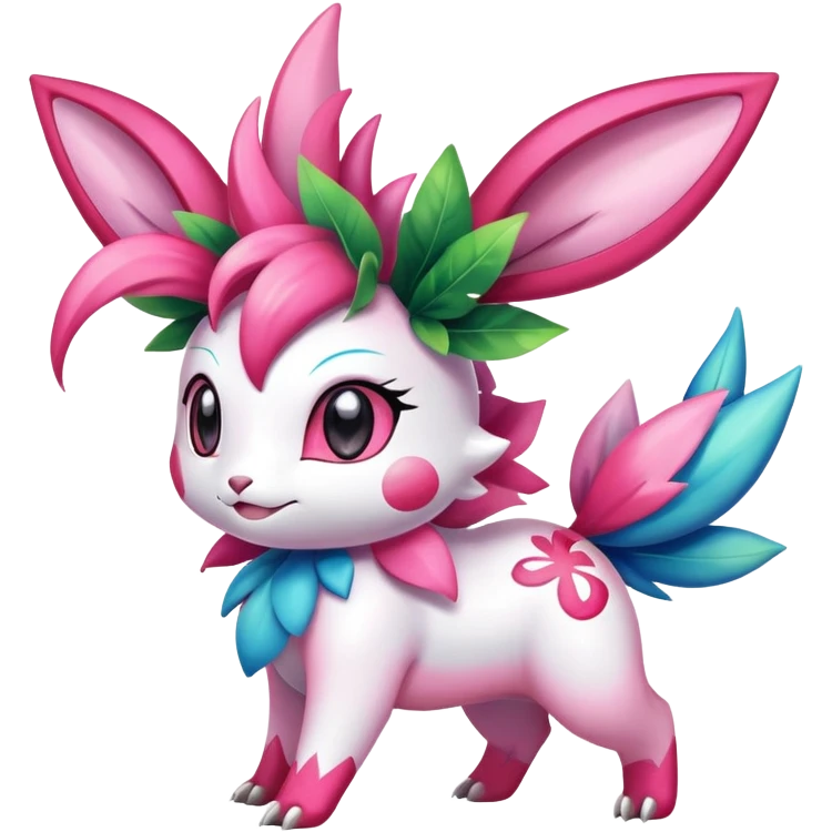 Shiny Exotic Sylveon-Roserade-Shaymin-Ivysaur-Meganium-Roselia-Hybrid-Creature emoji