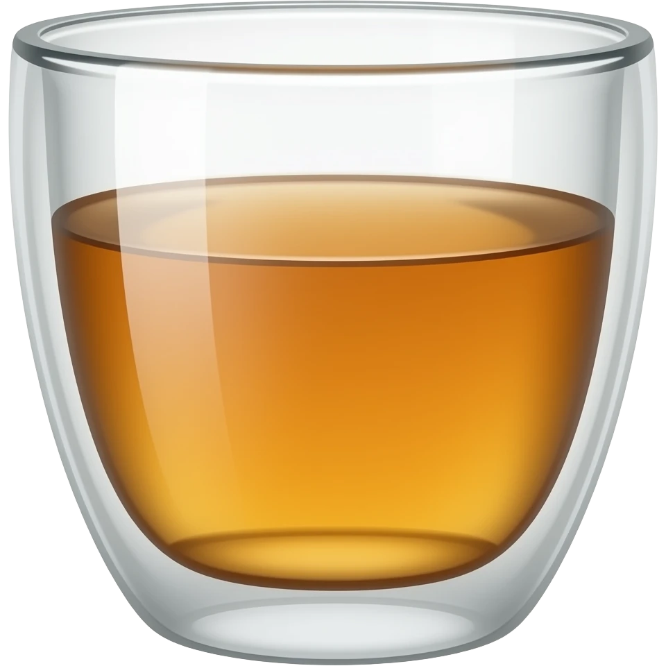 İnce belli çay bardağı içinde çay emoji