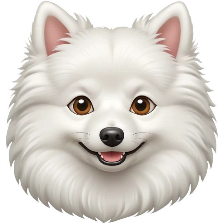 A white italian Spitz emoji