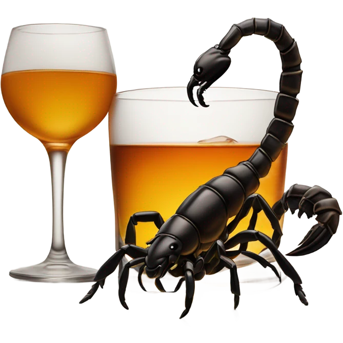 scorpion with whiskey  emoji