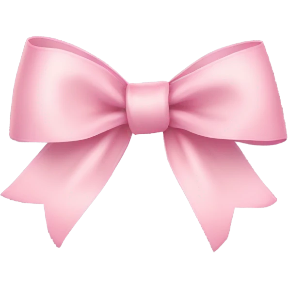 light pink ribbon bow emoji