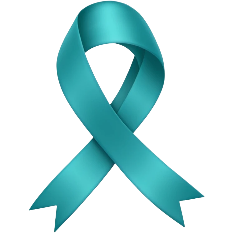 Teal ribbon  emoji