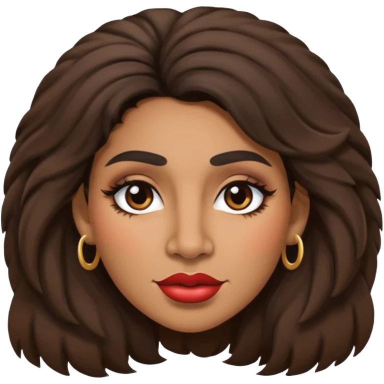 thick butt Latina baddie with a hairy face and a large nose emoji