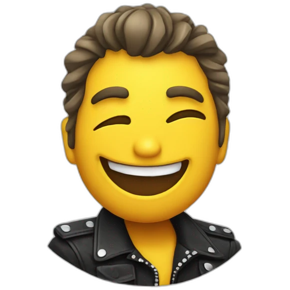 rock'n'roll smiley emoji