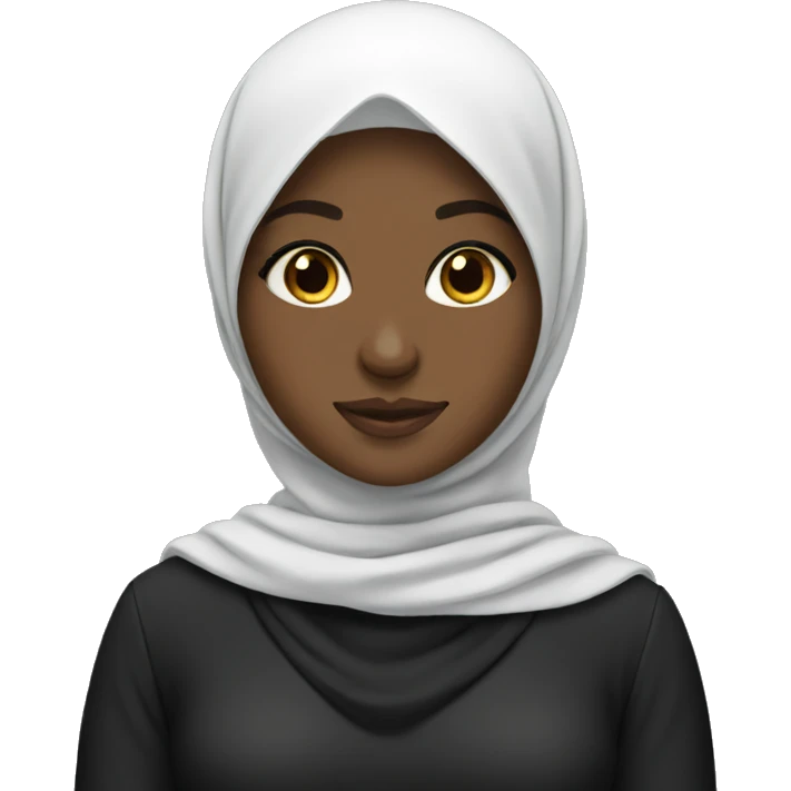 Black hijab girl emoji