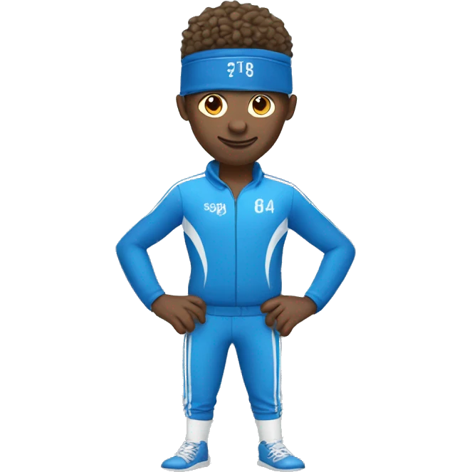 sport man in blue sport suit emoji