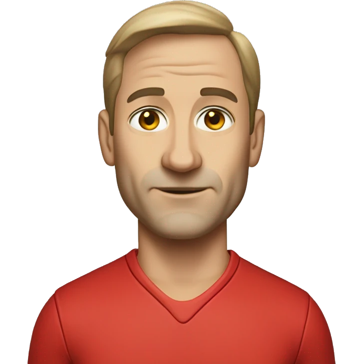 Caucasian Basketball coach wearing red sweater emoji