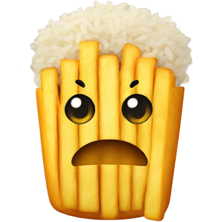Fries rice emoji