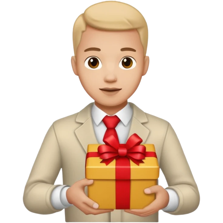 Men with Gift box  emoji
