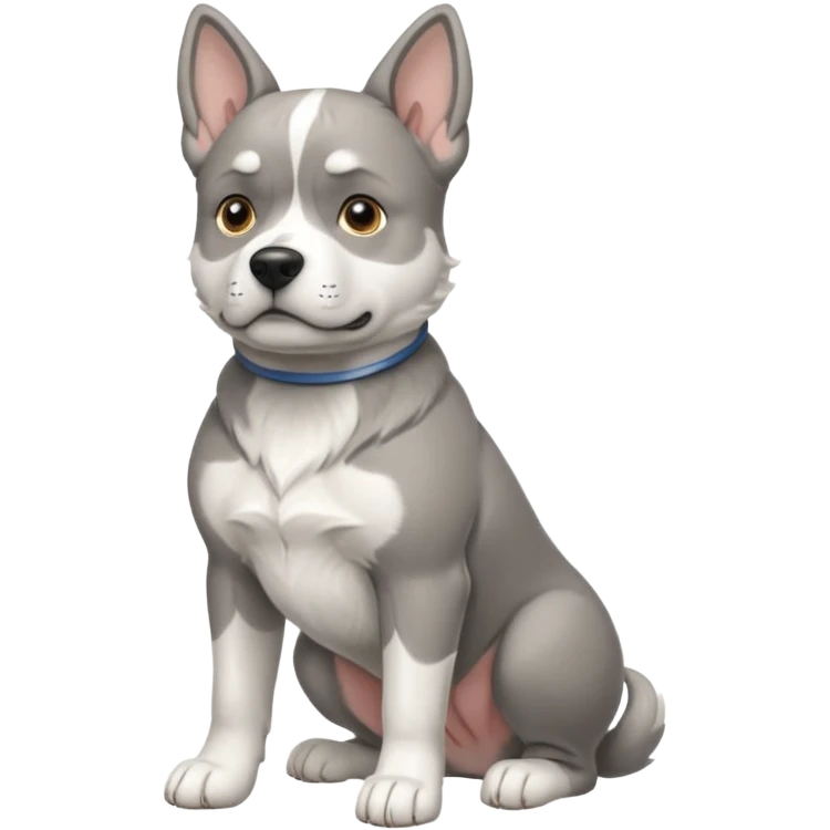 american staff dog grey & white emoji