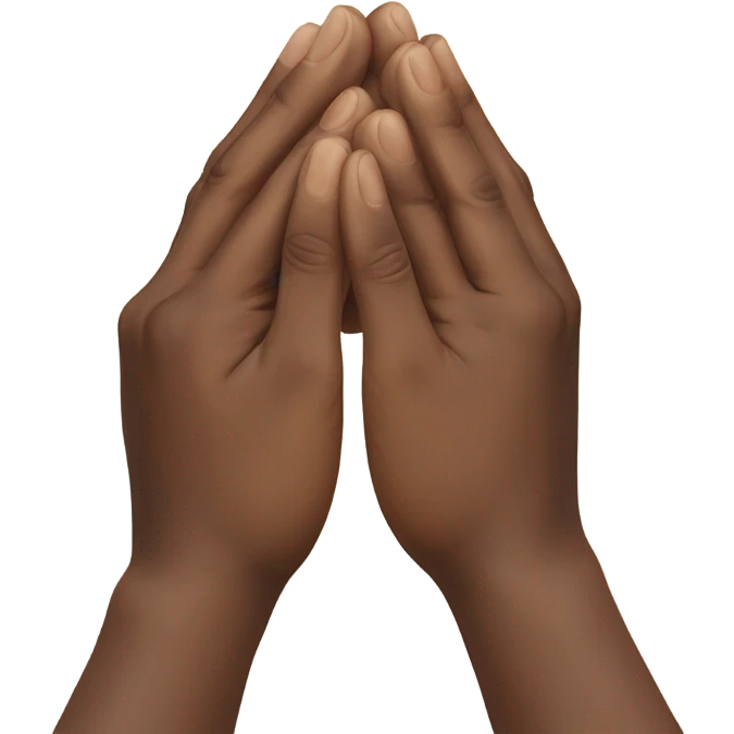 A persons hands when praying emoji