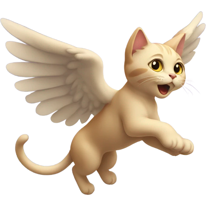 Cat flying emoji