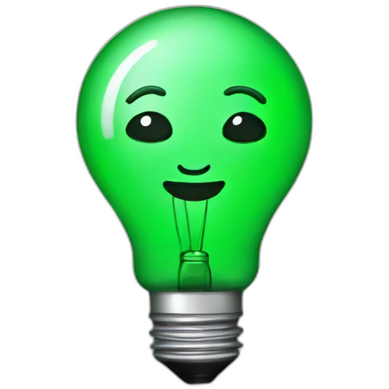 green lightbulb emoji