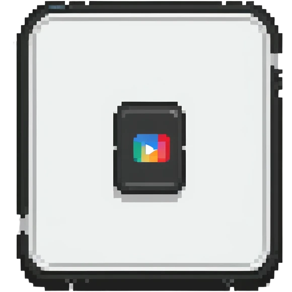 YouTube Shorts logo, black vertical rectangle with rounded corners and white play button in the center emoji