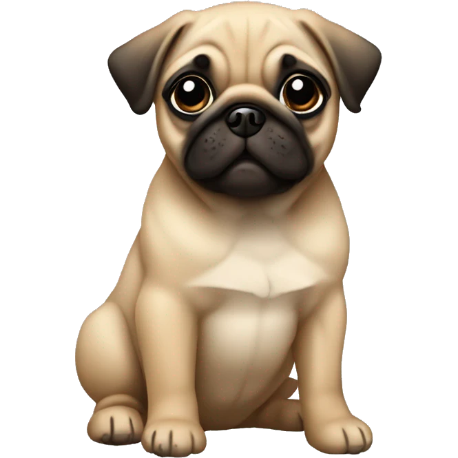 Fawn pug puppy emoji