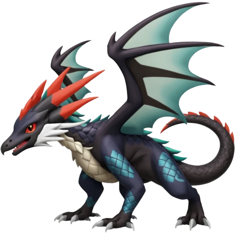 Silvally-Nargacuga-Noivern-Salandit-fusion emoji