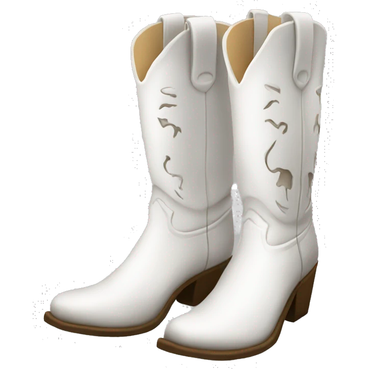 White cowgirl boots 2 emoji
