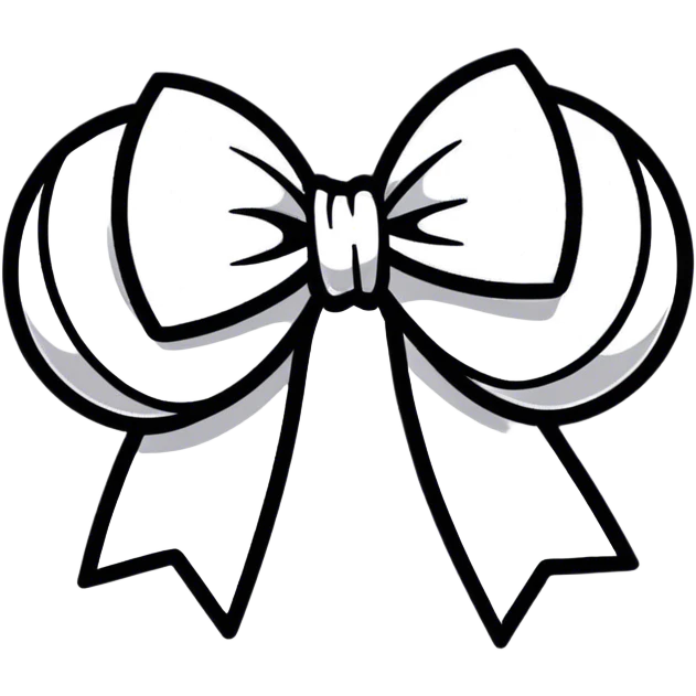 Cute bow emoji