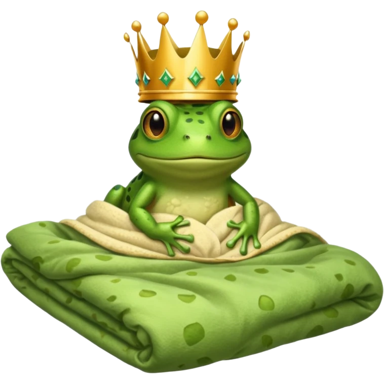 frog king in bed emoji