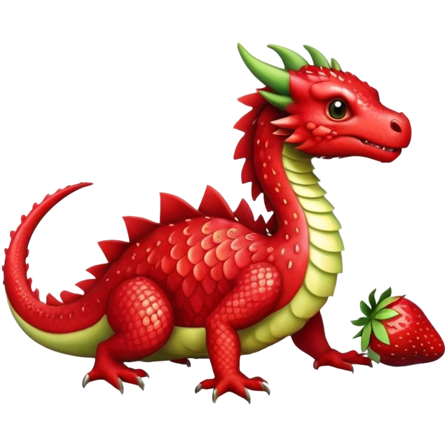 Strawberry dragon emoji