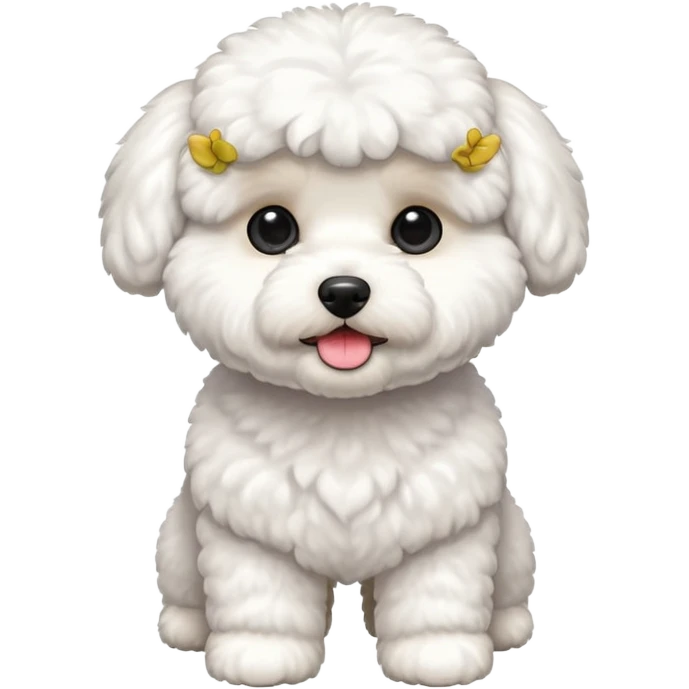 a full body of cute bichon frise emoji