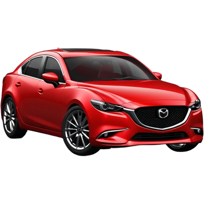 A 3d mazda rs6 red with headlights on emoji