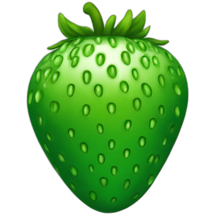 Green strawberry emoji