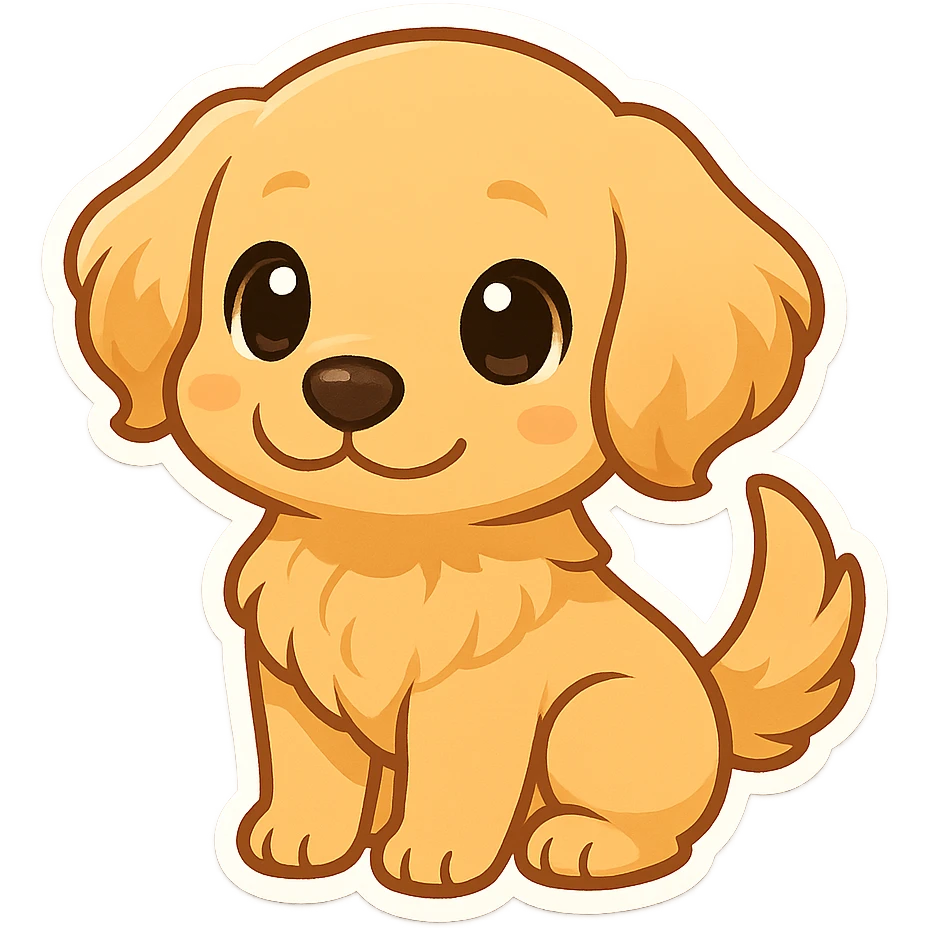 golden retriever puppy emoji