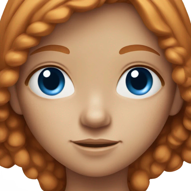 Straight ginger hair girl with blue eyes and freckles  emoji
