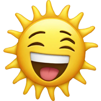 A happy sun emoji emoji
