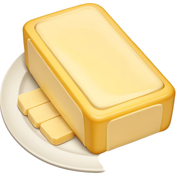 Big Butter on the white plate  emoji