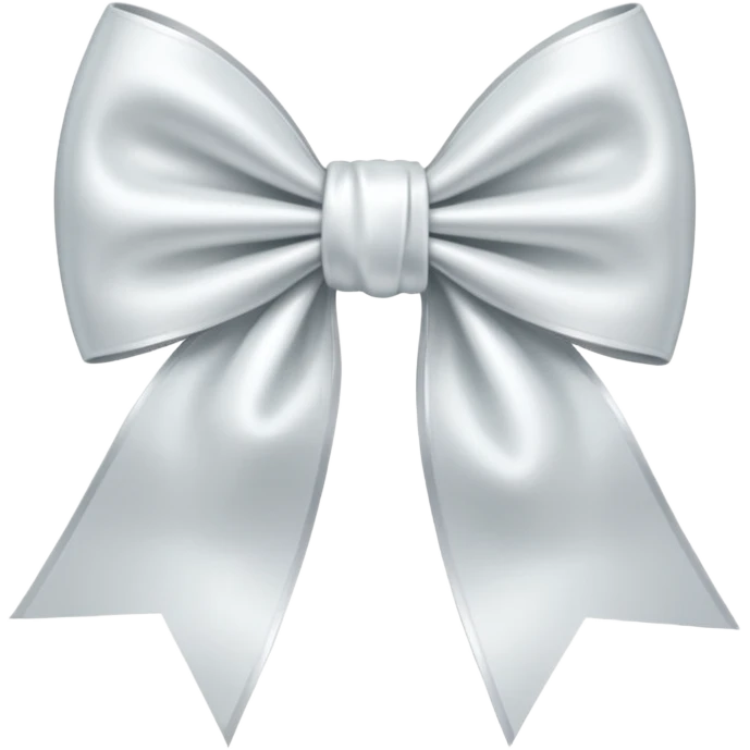 white satin bow emoji