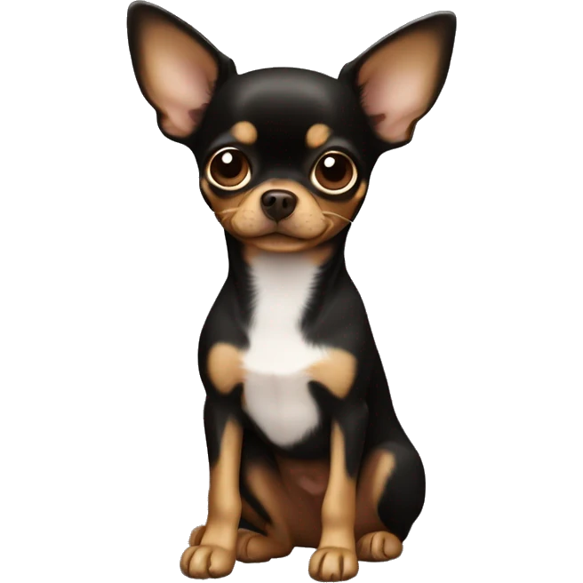 Black brown chihuahua emoji