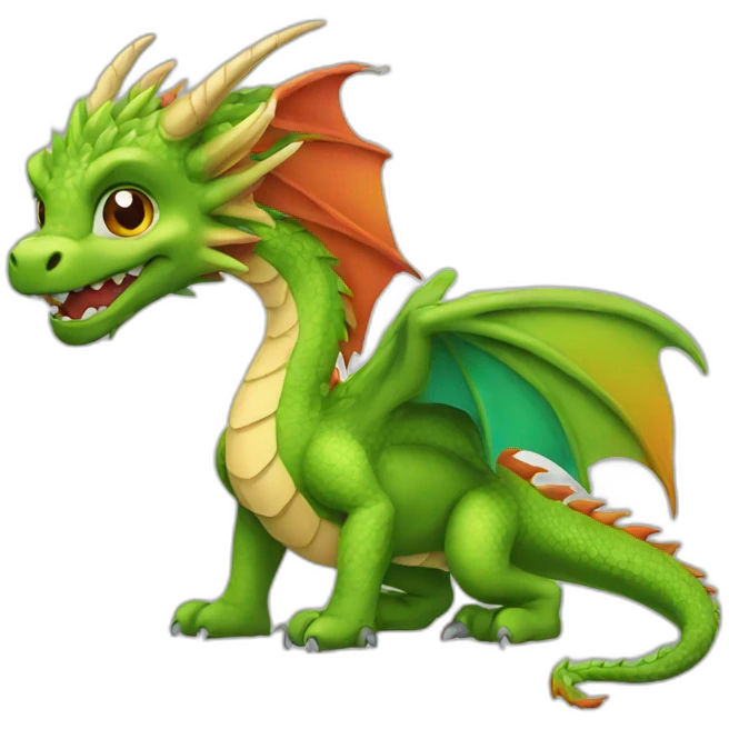 Dragon multicolore emoji