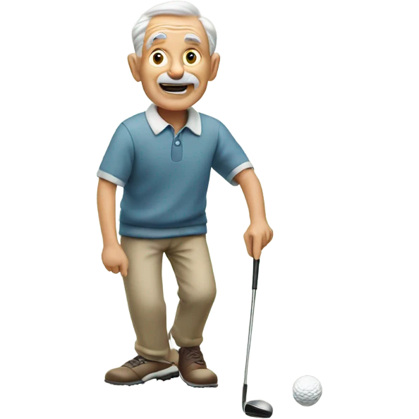 old man playing golf  emoji
