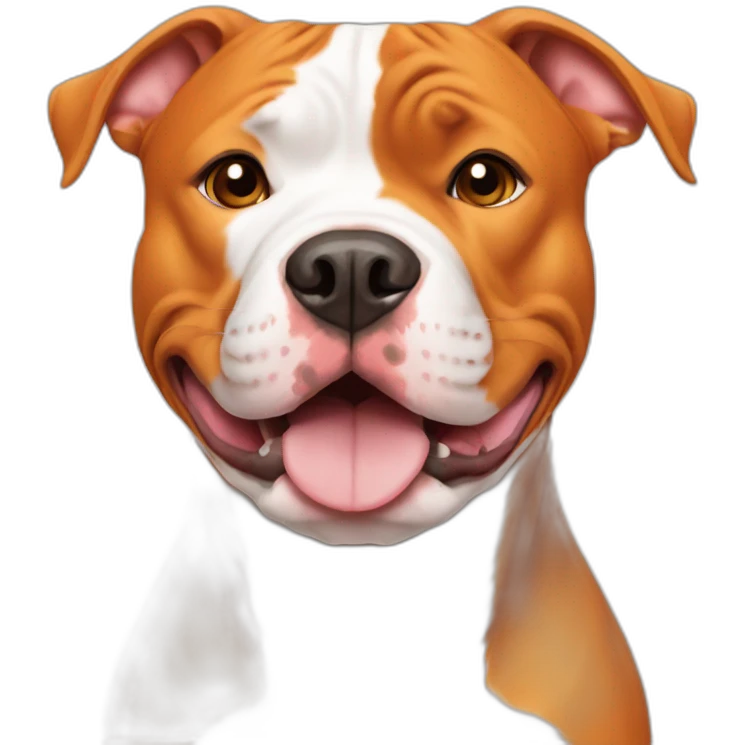 Orange and white pitbull emoji