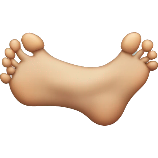 A foot being tickled emoji