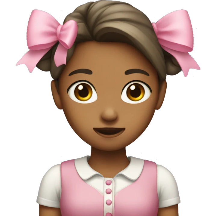 A girl who has a bow emoji