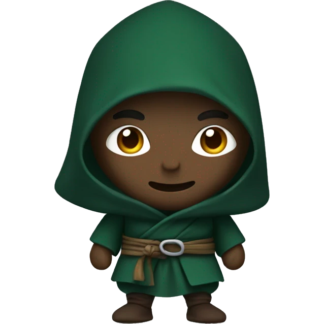 ninja wizard (brown skin) with the dark green clothe emoji