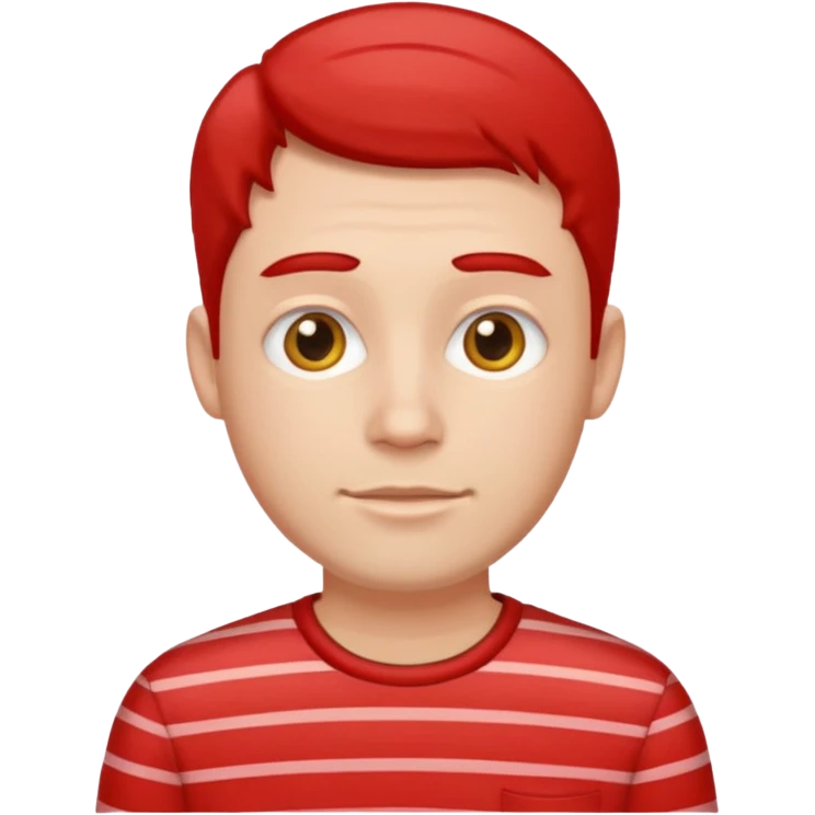 Men with red Striped Shirt emoji