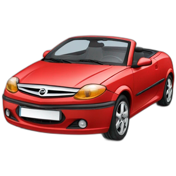 Opel Tigra rojo descapotable emoji