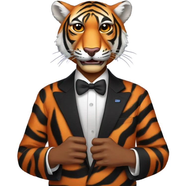 US president Barack Obama, who is a man, dressed up as a tiger for Halloween, but it is still Obama the president and it looks like Obama emoji