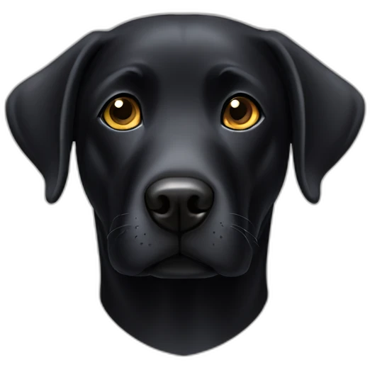 Senior Black lab small forehead small eyes emoji