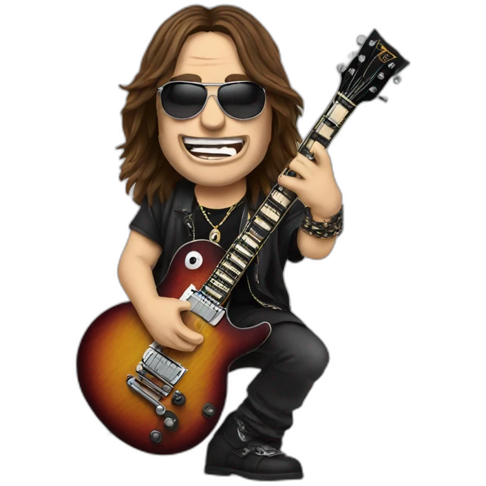 Ozzy over Heavy metal guitar emoji