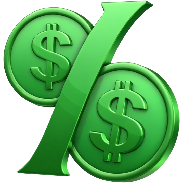 animated checkmark emoji with dollar and cent symbols emoji