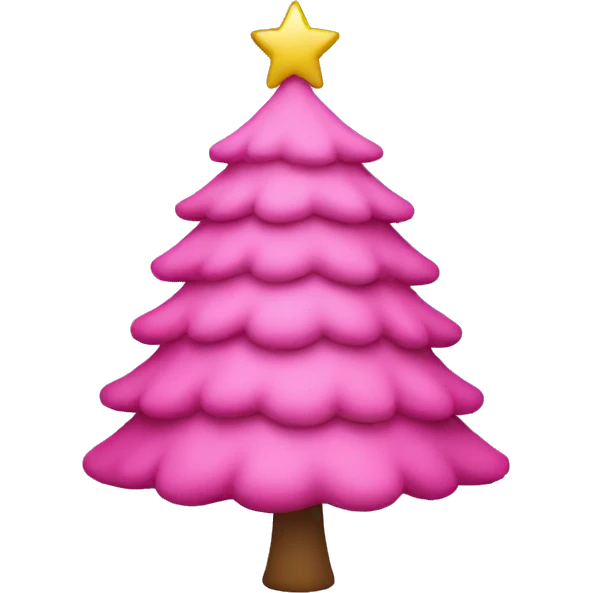 Pink Christmas tree emoji