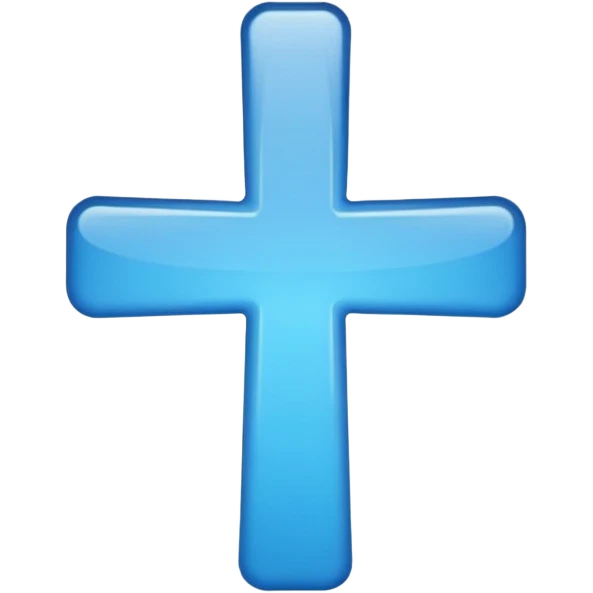 Blessed - simple font blue emoji