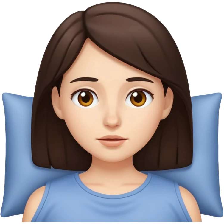 Brunette waking up emoji